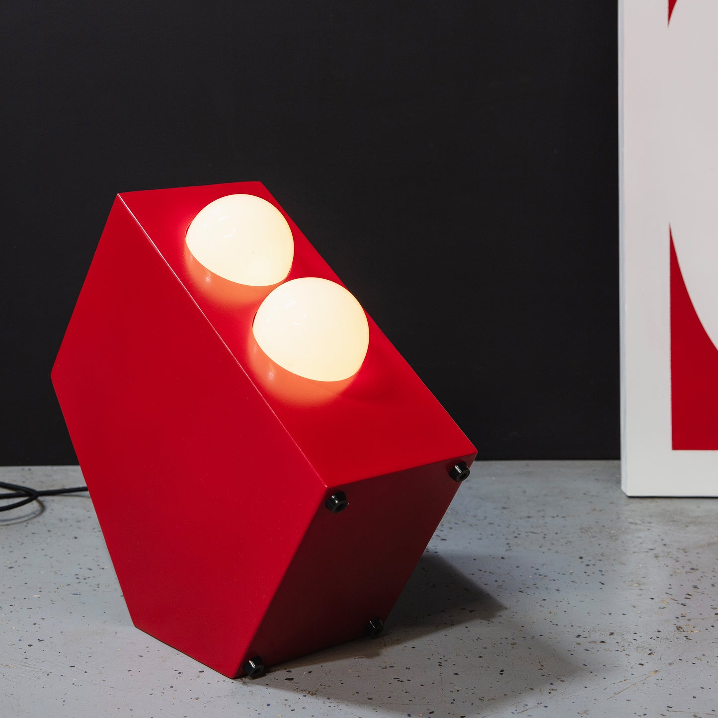 Red Monitor Floor Lamp