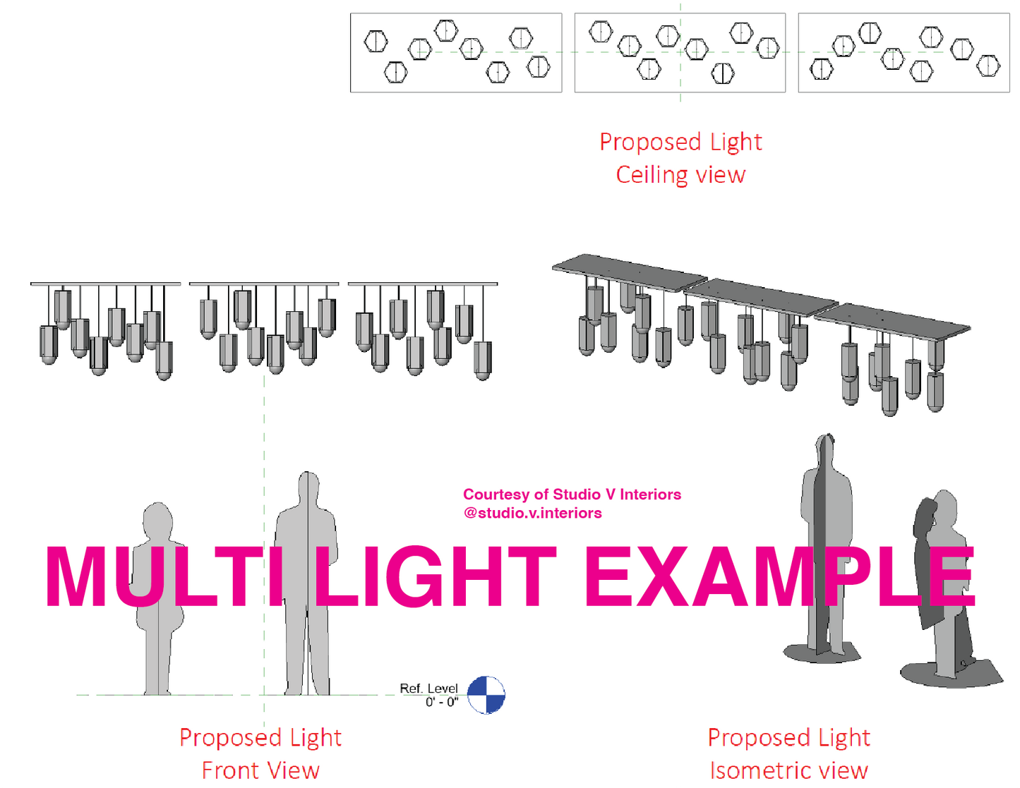 HEX Multi-Pendant Chandelier