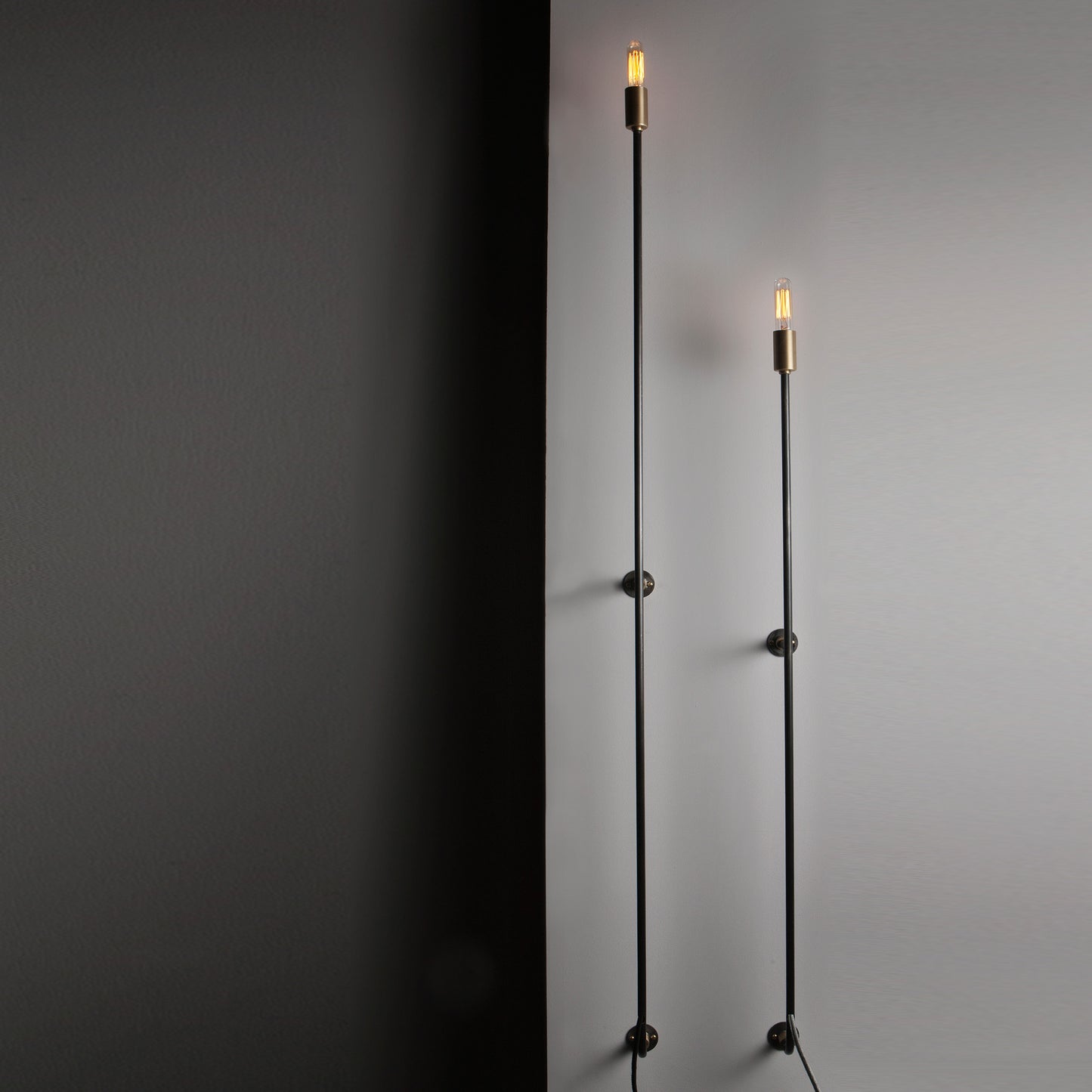 Black Stick Sconce Plug In