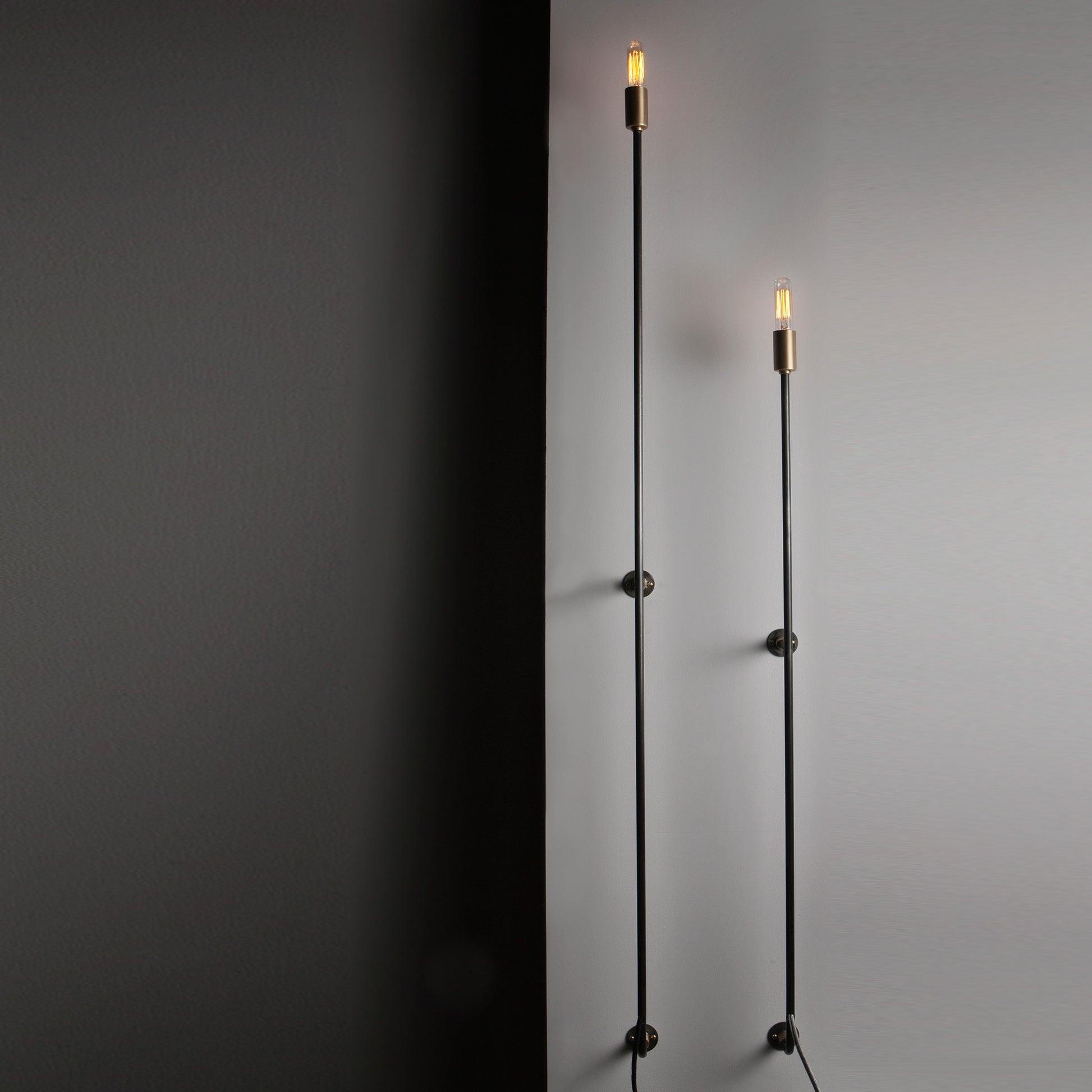 Black Stick Sconce Plug In