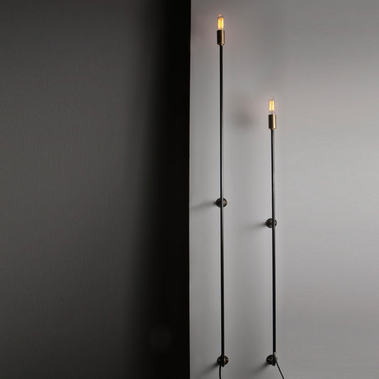 Black Stick Sconce Plug In