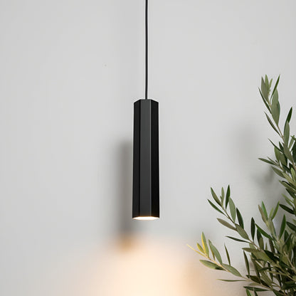 Thin Tube Hex Pendant