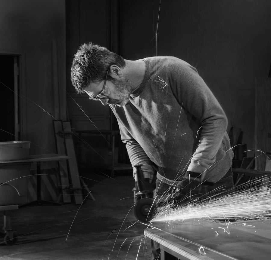 John Beck at work in the shop
