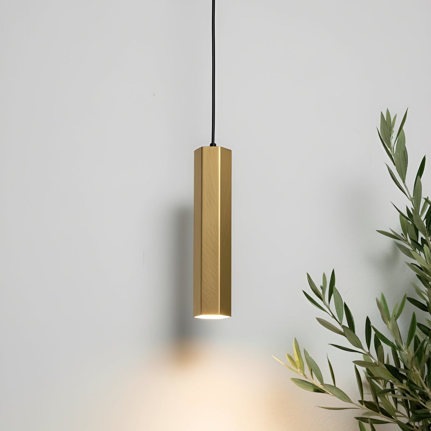 Thin Tube Hex Pendant