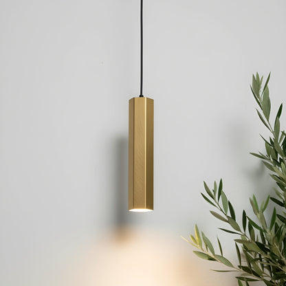 Thin Tube Hex Pendant