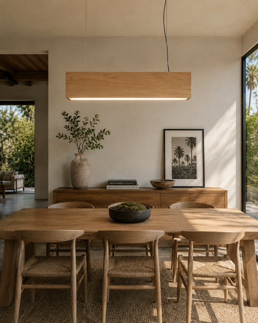 Wood Light Three Ceiling Light